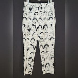 1NWT Shekou Pop Art Abstract Faces Trousers womens size XL